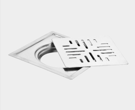 PR-126 Flat Cut Floor Drain Stainless Steel Commercial Kitchen Heavy-Duty Grate Tray Water Drainage Rack Restaurant Industrial Food Prep Anti-Slip Rustproof Easy Clean Professional Grade Durable Low Profile Corrosion Resistant